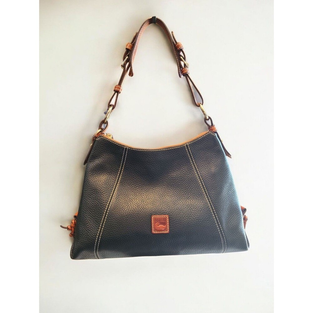 Dooney & Bourke Black and Brown Shoulder Bag